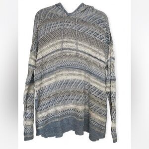 Abercrombie & Fitch Blue and Gray Knit Sweater